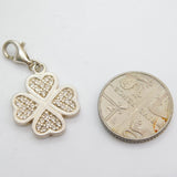 Sterling Silver Saba Lucky Clover Charm Pendant Vintage c1970