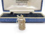 Sterling Silver Lidded Stein Tankard Charm Pendant Vintage c1970