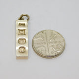 Sterling Silver Bullion Bar Ingot Charm Pendant Vintage 1978 Birmingham