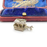 Sterling Silver Horse & Carriage Charm Pendant Vintage c1970