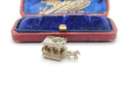 Sterling Silver Horse & Carriage Charm Pendant Vintage c1970