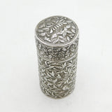 19th Century Sterling Silver Chinese Bird & Folate Pepper Shaker Antique c1880s
