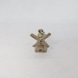Sterling Silver Windmill Charm Pendant Vintage c1970