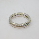 Sterling Silver Channel Set CZ Full Eternity Band Ring Vintage c2000 Size P