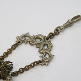 19th Century Silver Plated Chatelaine Scissors Holder Antique c1880s