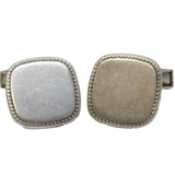 Pair of Sterling Silver Square Gents Cufflinks Vintage 1978 Birmingham