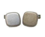 Pair of Sterling Silver Square Gents Cufflinks Vintage 1978 Birmingham