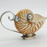 20th Century American Sterling Silver Nautilus Shell Sauce Boat Antique c1930s