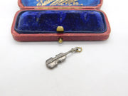 Sterling Silver Violin Musical Charm Pendant Vintage c1970