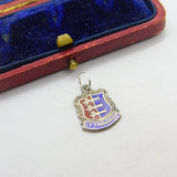 Sterling Silver and Enamel Great Yarmouth Shield Charm Pendant Vintage c1970