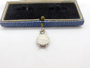 Sterling Silver Alarm Clock Charm Pendant Vintage c1970