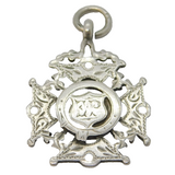 Sterling Silver 'Never Absent' Fob Medal Antique 1914 Birmingham Art Deco
