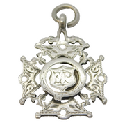 Sterling Silver 'Never Absent' Fob Medal Antique 1914 Birmingham Art Deco