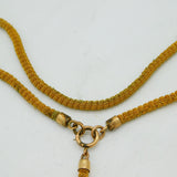 Victorian Gold Plated Honeycomb Link Watch Chain Antique c1880