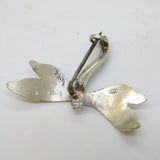 Art Deco Sterling Silver & Enamel Dragonfly Brooch Pin Antique c1920s