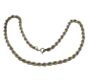 Sterling Silver Essential Rope Chain Necklace Vintage c1970 40cm Length