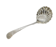 Victorian Sterling Silver Floral Sugar Caster Spoon Antique 1889 London