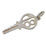 Sterling Silver 18th Birthday Key Charm Pendant Vintage c1970s