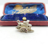 Sterling Silver Victorian Paddle Boat Charm Pendant Vintage c1970