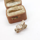 Sterling Silver Motor Car Charm Pendant Vintage c1970