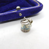Sterling Silver Enamel Beer Stein Tankard Charm Pendant Vintage c1970