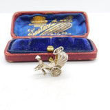 Sterling Silver Tuk-Tuk Charm Pendant Vintage c1970