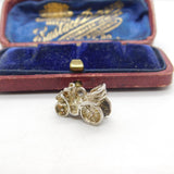 Sterling Silver Traditional Motor Car Charm Pendant Vintage c1970