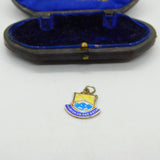 Sterling Silver Bourton-on-the Water Traveler Shield Charm Pendant Vintage c1970