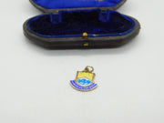 Sterling Silver Bourton-on-the Water Traveler Shield Charm Pendant Vintage c1970