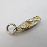 Sterling Silver Canoe Boat Charm Pendant Vintage c1970