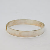 Sterling Silver Floral Pattern Hinged Bangle Hallmarked 1979 Birmingham