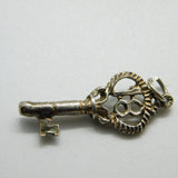 Sterling Silver 18th Birthday Key Charm Pendant Vintage c1970