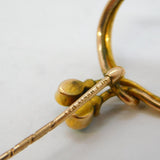 Murrle Bennett Edwardian 9ct Gold & Turquoise Set Stick Pin Antique c1910s