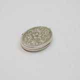 Sterling Silver Four Aperture Floral Locket Charm Pendant Vintage c1970s