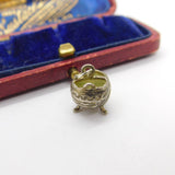 Sterling Silver Little Bucket Charm Pendant Vintage c1970