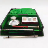 Boxed Sterling Silver Travelling Desk Writing Set Antique 1916 Birmingham