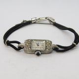 Art Deco Sterling Silver & Paste Set Ladies Cocktail Watch Antique c1920s