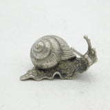 Cast Sterling Silver Novelty Snail Figurine Ornament Vintage c1970s