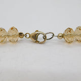Sterling Silver Colourful Natural Stone & Crystal Beaded Necklace Modern c1990