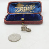 Sterling Silver Family In The Shoe Openable Charm Pendant Vintage c1970