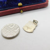 Sterling Silver & Enamel Caldey Shield Charm Pendant Vintage c1970