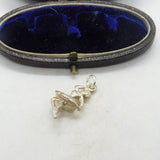 Sterling Silver Dancing Ballerina Charm Pendant Vintage c1970