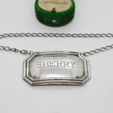 Sterling Silver Sherry Decanter Label Vintage 1990 Birmingham
