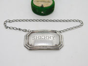 Sterling Silver Sherry Decanter Label Vintage 1990 Birmingham