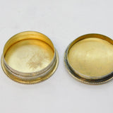 Sterling Silver & Enamel Floral Decorated Pill Box Antique 1911 Birmingham AF
