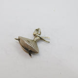 Sterling Silver Dancing Lady Or Ballerina Charm Pendant Vintage c1970