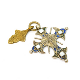 19th Century Russian Orthodox Coptic Cross Pendant Antique c1880s