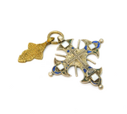19th Century Russian Orthodox Coptic Cross Pendant Antique c1880s