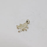 Sterling Silver Chinese Symbol Charm Pendant Vintage c1970