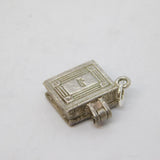 Sterling Silver Opening Nuvo Bible Charm Pendant Vintage c1970